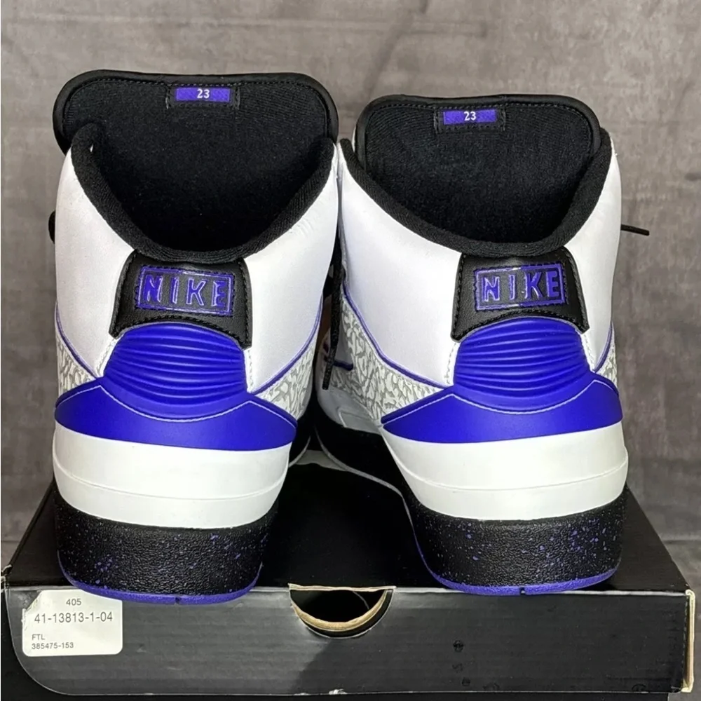 Nike Air Jordan 2 Retro Concord 2014 Size 13 White Purple OG Box